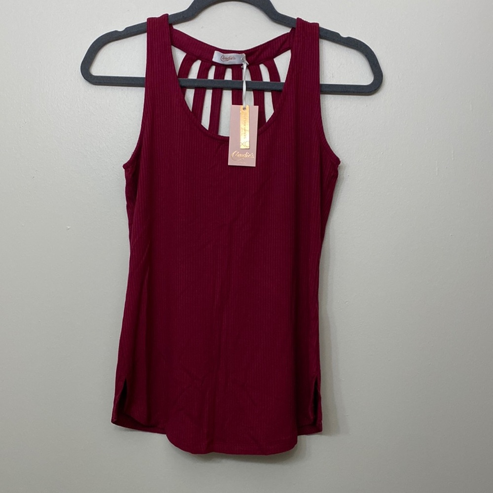 Candie’s maroon tank top, NWT